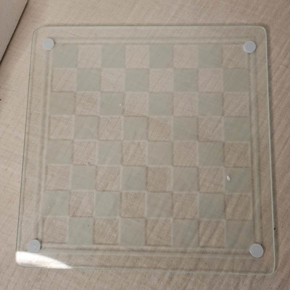 Clear Chess and Checkers Set, Glass Gameboard, for Adults and Kids Ages 8 up - Picture 4 of 5